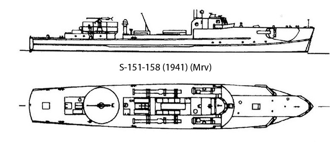 Schnellboot S-151-158-plan