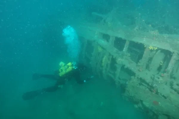 Torpedni čamac Schnellboot S-158 u podmorju